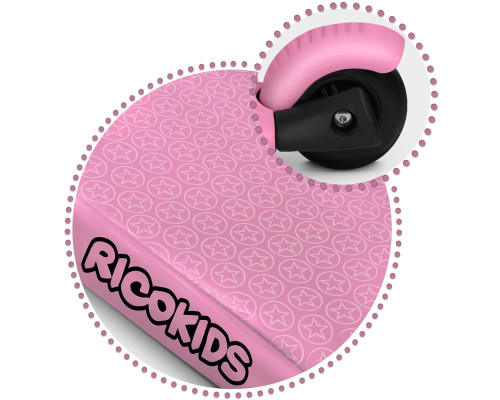 Дитячий самокат триколісний Ricokids Todi рожевий