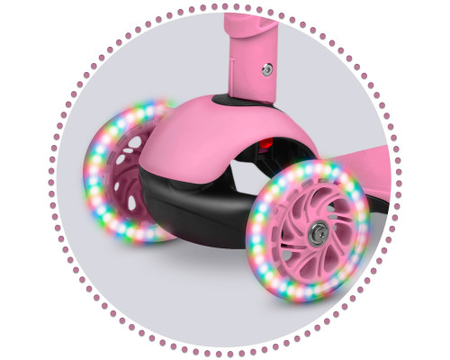 Дитячий самокат триколісний Ricokids Todi рожевий