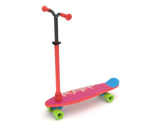 Дитячий самокат-скейтборд Chillafish Skatieskootie 2в1 червоний