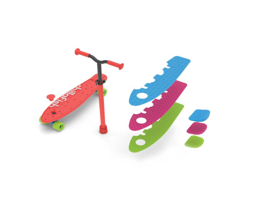 Дитячий самокат-скейтборд Chillafish Skatieskootie 2в1 червоний