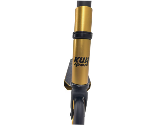 Самокат трюковий KUBISPORT 110 мм, чорно-золотий