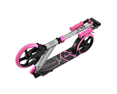 Самокат складний Nils Extreme HM127 сіро-рожевий