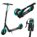 Самокат складний NILS EXTREME HM181T, чорно-зелений