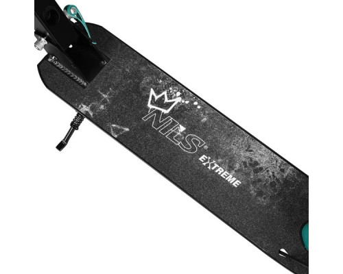 Самокат складний NILS EXTREME HM181T, чорно-зелений