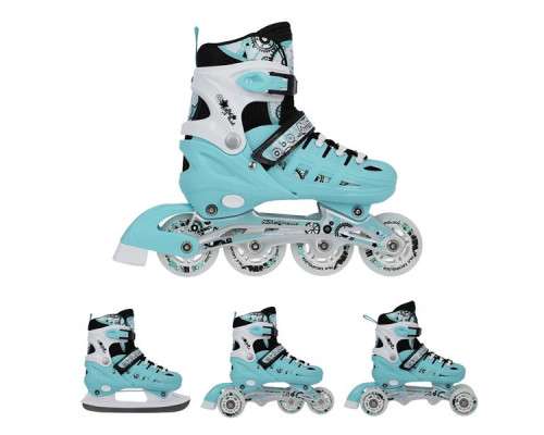 Роликові ковзани 4в1 NILS EXTREME NH10905 розмір M 35-38, блакитні