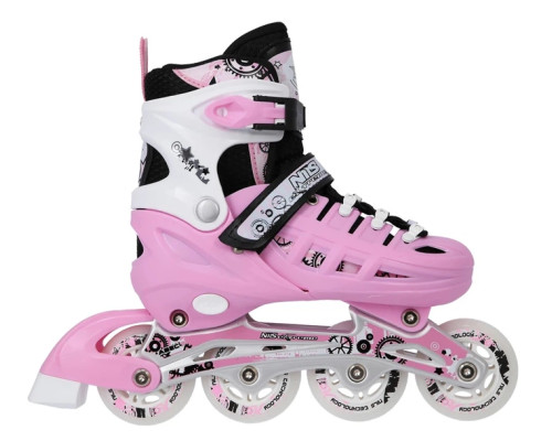 Роликові ковзани 4в1 NILS EXTREME NH1090 розмір S 31-34, рожеві