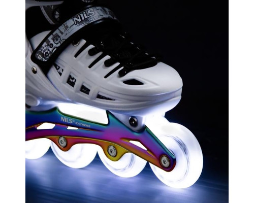 Роликові ковзани 4в1 NILS EXTREME NH10905 розмір S 31-34, чорно-білі