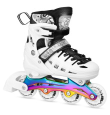 Роликові ковзани 4в1 NILS EXTREME NH10905 розмір L 39-42, чорно-білі