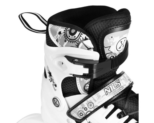 Роликові ковзани 4в1 NILS EXTREME NH10905 розмір L 39-42, чорно-білі