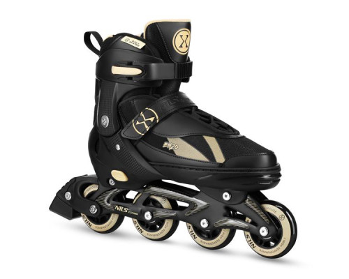 Роликові ковзани 2в1 NILS EXTREME NH382 розмір S 32-35, чорно-золотисті