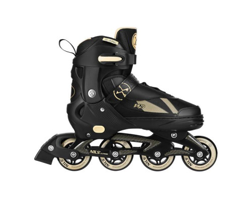 Роликові ковзани 2в1 NILS EXTREME NH382 розмір S 32-35, чорно-золотисті