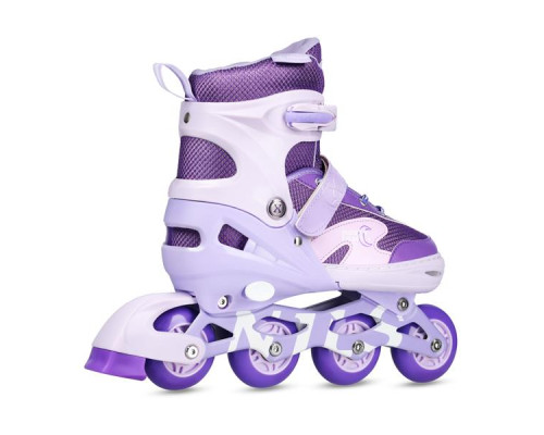 Роликові ковзани з комплектом захисту NILS EXTREME Moonbeam NA0189 розмір L 39-42, фіолетові