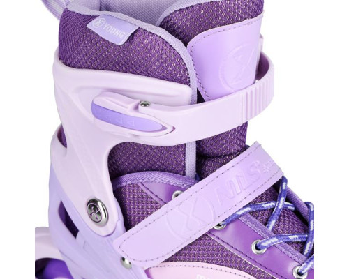 Роликові ковзани з комплектом захисту NILS EXTREME Moonbeam NA0189 розмір L 39-42, фіолетові
