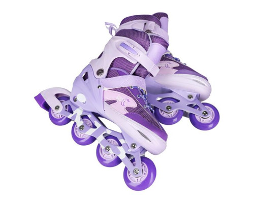 Роликові ковзани з комплектом захисту NILS EXTREME Moonbeam NA0189 розмір L 39-42, фіолетові