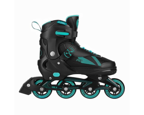 Роликові ковзани 2в1 NILS EXTREME NH382 розмір S 32-35, чорно-зелені