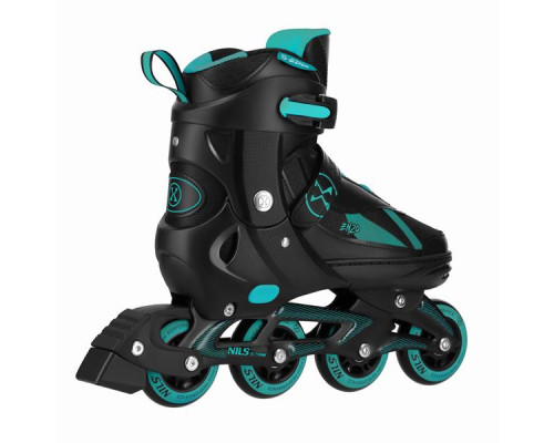 Роликові ковзани 2в1 NILS EXTREME NH382 розмір M 36-39, чорно-зелені