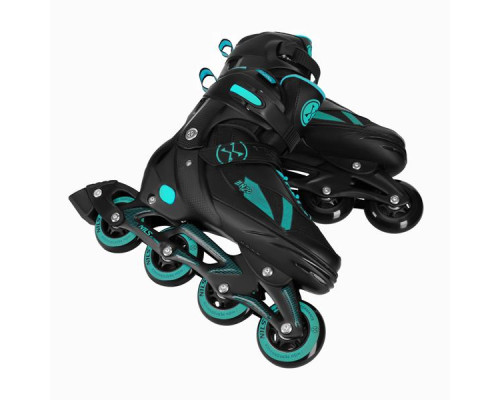 Роликові ковзани 2в1 NILS EXTREME NH382 розмір M 36-39, чорно-зелені