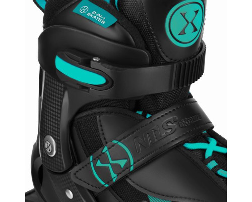 Роликові ковзани 2в1 NILS EXTREME NH382 розмір M 36-39, чорно-зелені