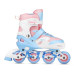 Роликові ковзани з комплектом захисту NILS EXTREME Moonbeam NA0189 розмір L 39-42, блакитно-рожеві
