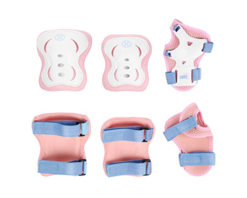 Роликові ковзани з комплектом захисту NILS EXTREME Moonbeam NA0189 розмір L 39-42, блакитно-рожеві