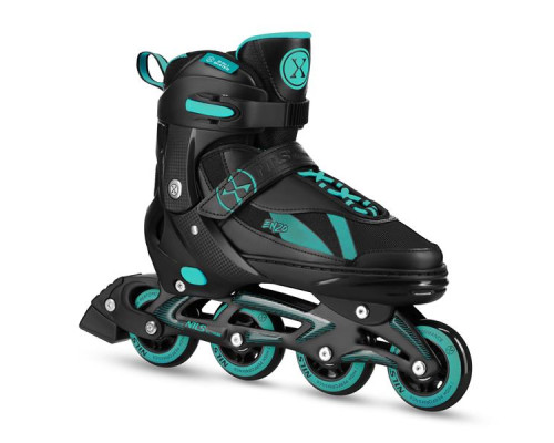 Роликові ковзани 2в1 NILS EXTREME NH382 розмір L 40-43, чорно-зелені