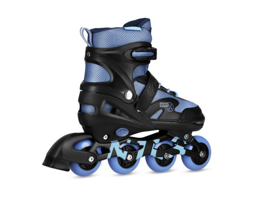 Роликові ковзани з комплектом захисту NILS EXTREME Moonbeam NA0189 розмір S 31-34, чорно-сині