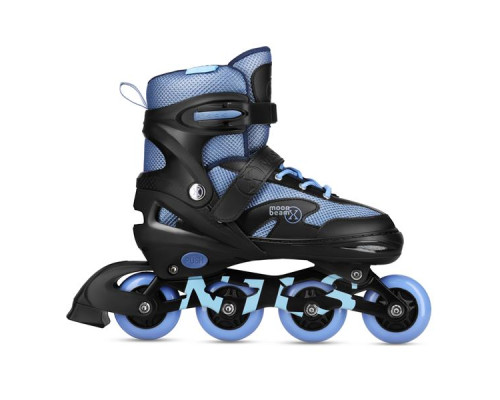 Роликові ковзани з комплектом захисту NILS EXTREME Moonbeam NA0189 розмір M 35-38, чорно-сині