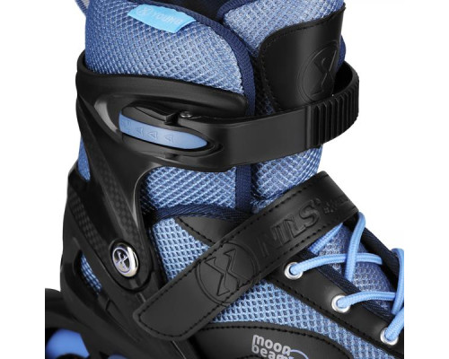 Роликові ковзани з комплектом захисту NILS EXTREME Moonbeam NA0189 розмір M 35-38, чорно-сині