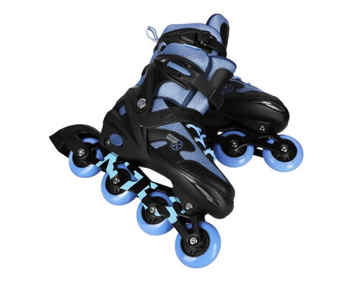 Роликові ковзани з комплектом захисту NILS EXTREME Moonbeam NA0189 розмір M 35-38, чорно-сині