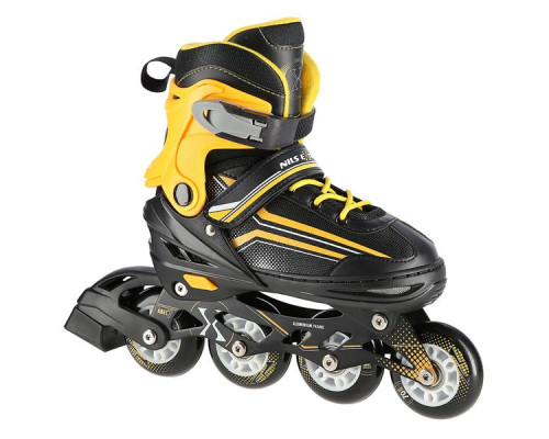 Роликові ковзани 2в1 NILS EXTREME NH18190 розмір M 34-38, чорно-жовті