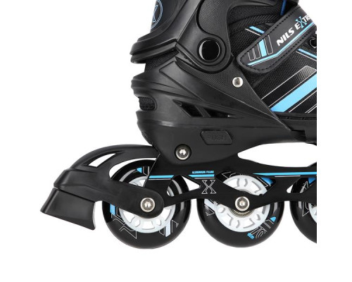 Роликові ковзани 2в1 NILS EXTREME NH18191 розмір L 39-42, чорно-сині