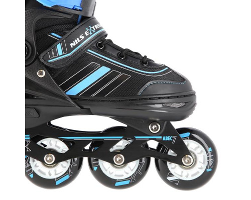 Роликові ковзани 2в1 NILS EXTREME NH18191 розмір L 39-42, чорно-сині