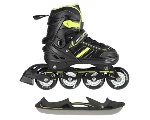 Роликові ковзани 2в1 NILS EXTREME NH18191 розмір L 39-43, чорно-жовті