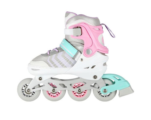 Роликові ковзани 4в1 NILS EXTREME NH18192 розмір S 29-33, біло-рожеві