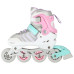 Роликові ковзани 4в1 NILS EXTREME NH18192 розмір S 29-33, біло-рожеві