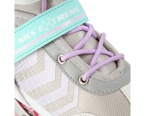Роликові ковзани 4в1 NILS EXTREME NH18192 розмір S 29-33, біло-рожеві
