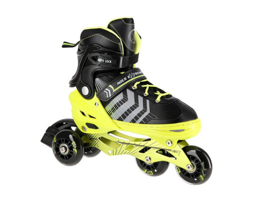 Роликові ковзани 4в1 NILS EXTREME NH18192 розмір S 29-33, чорно-жовті
