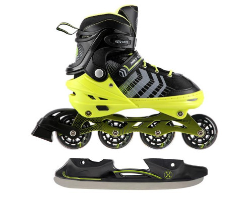 Роликові ковзани 4в1 NILS EXTREME NH18192 розмір S 29-33, чорно-жовті