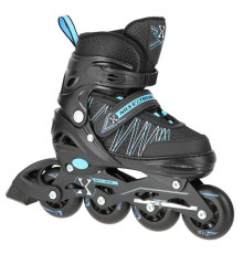 Роликові ковзани 2в1 NILS EXTREME NH11912A розмір S 31-34, чорно-блакитні