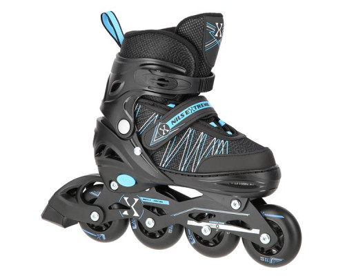 Роликові ковзани 2в1 NILS EXTREME NH11912A розмір S 31-34, чорно-блакитні