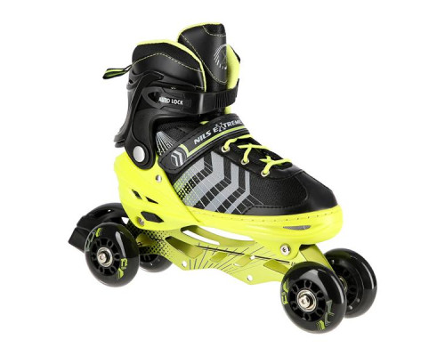 Роликові ковзани 4в1 NILS EXTREME NH18192 розмір M 34-38, чорно-жовті