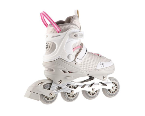 Роликові ковзани 2в1 NILS EXTREME NH18188 розмір M 34-38, сіро-рожеві