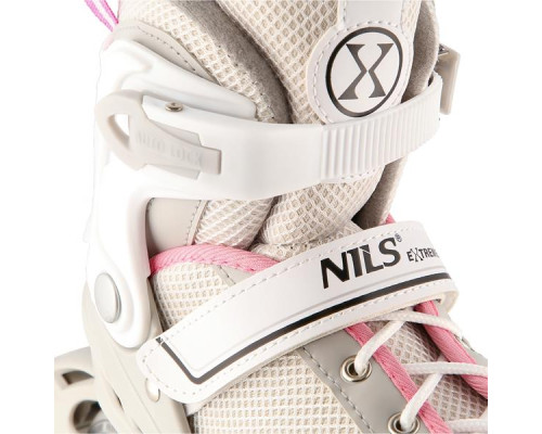 Роликові ковзани 2в1 NILS EXTREME NH18188 розмір M 34-38, сіро-рожеві