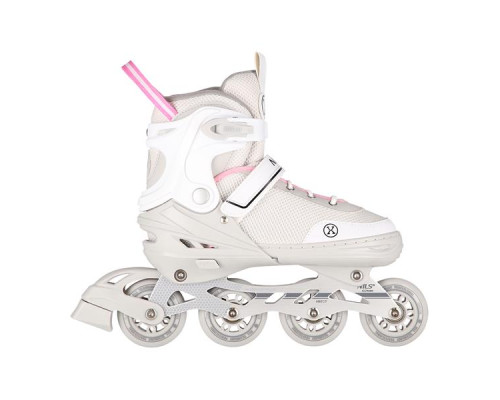 Роликові ковзани 2в1 NILS EXTREME NH18188 розмір M 34-38, сіро-рожеві