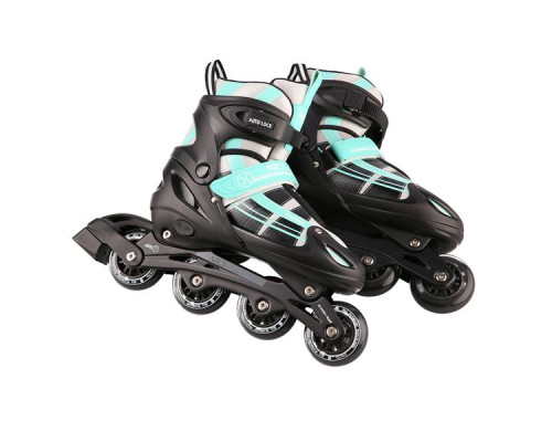 Роликові ковзани 2в1 NILS EXTREME NH18366A розмір M 35-38, чорно-зелені