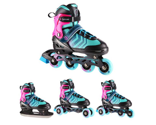 Роликові ковзани 4в1 NILS EXTREME NH18192A розмір S 29-33, різнокольорові