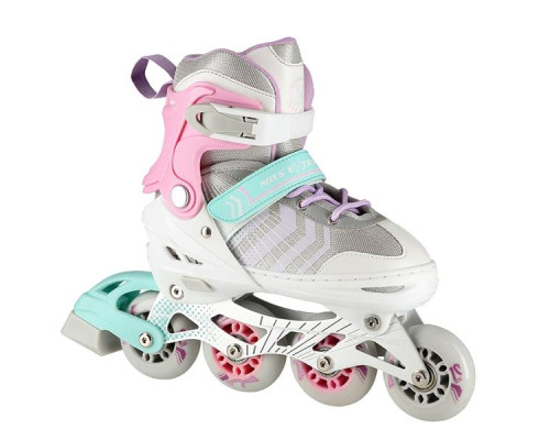 Роликові ковзани 4в1 NILS EXTREME NH18192 розмір M 34-38, біло-рожеві