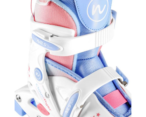Роликові ковзани 3в1 NILS FUN NJ1190 розмір XS 26-29, біло-блакитні