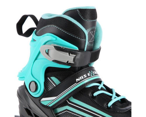 Роликові ковзани 2в1 NILS EXTREME NH18190 розмір M 34-38, чорно-блакитні