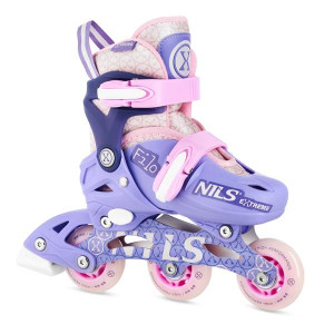 Роликові ковзани NILS EXTREME NA13102 розмір XS 26-29, фіолетово-рожеві